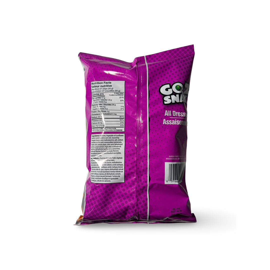 Go2Snax All Dressed Potato Chips, 140g
