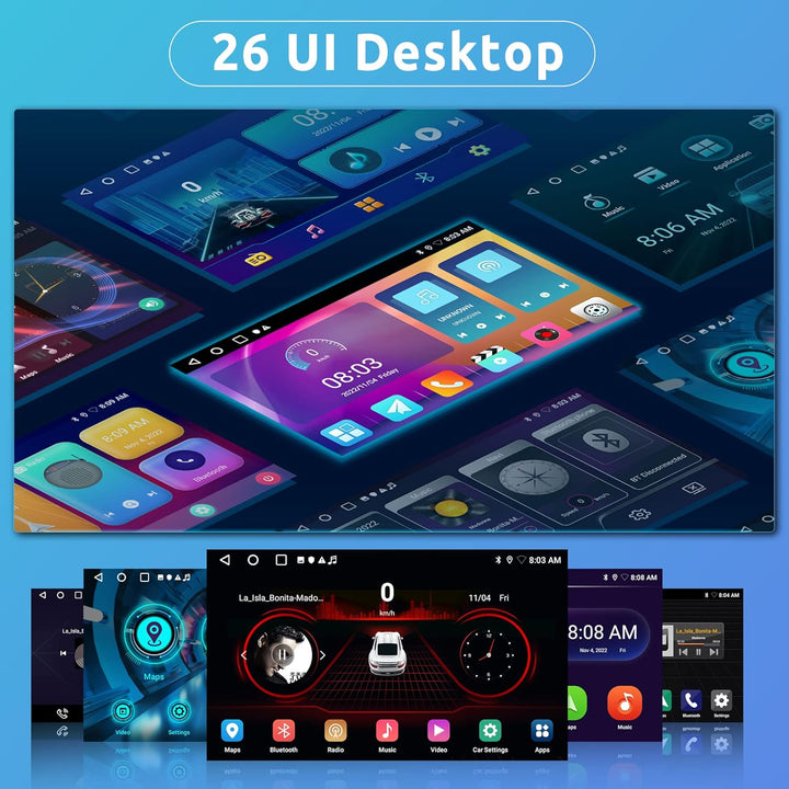 2G 32G Android Car Stereo for Toyota Corolla 2009 - 2013 with Carplay Android Auto 9’’ Touch Screen Car Radio Bluetooth GPS WiFi FM Mirror Link RCA USB SWC + Backup Camera - Just Closeouts Canada Inc.
