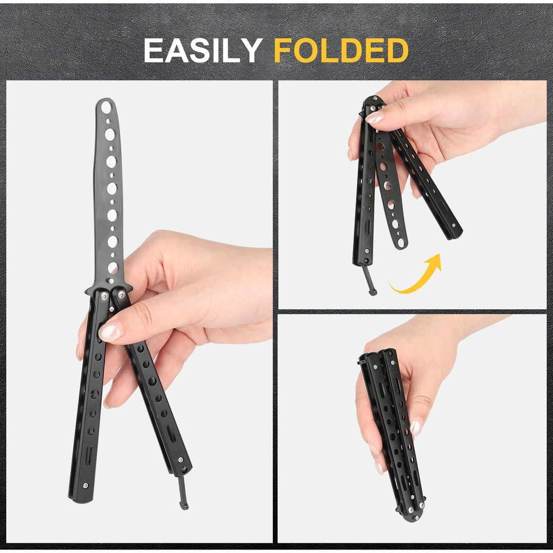 Butterfly Click Trainer 2Pcs Butterfly Trainer, Stainless Steel Practice Training Tool for Beg ...