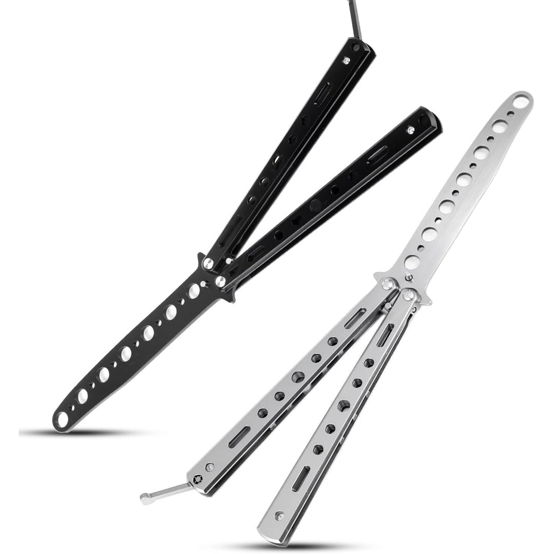 Butterfly Click Trainer 2Pcs Butterfly Trainer, Stainless Steel Practice Training Tool for Beg ...