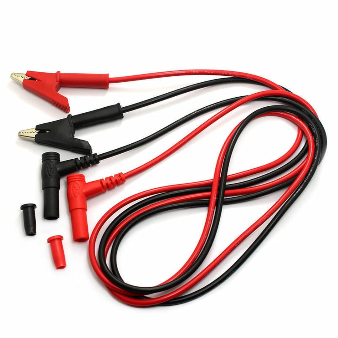 2Pcs Multimeter Test Lead Accessory, Alligator Clips to Banana Plugs, 15A 1000V, 3.5ft Silicone Cable, Black & Red - Just Closeouts Canada Inc.X00440H4VV