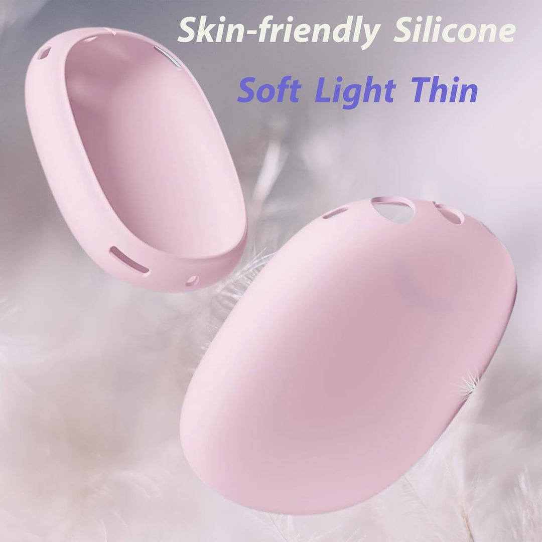 3 in 1 Silicone Case Cover for AirPods Max Headphones, Anti - Scratch Ear Pad/Ear Cups/Headband Cover for AirPod Max, Accessories Silicone Protector for Apple AirPods Max (Pink) - Just Closeouts Canada Inc.