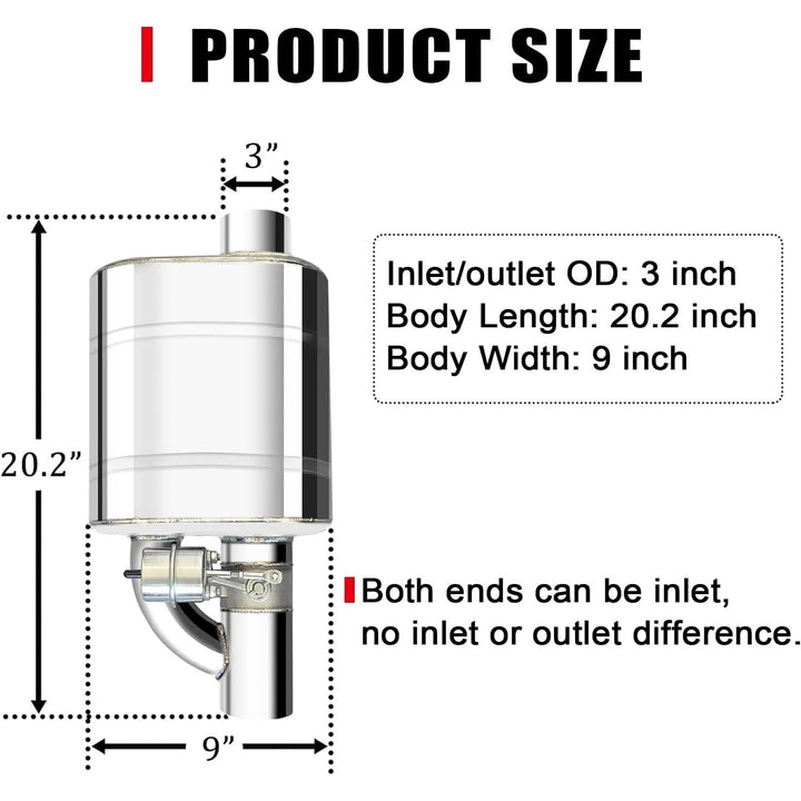 3 Inch Valvetronic Exhaust Cutout with Muffler Cat Back Exhaust System Valve Kit (2pcs) - Just Closeouts Canada Inc.