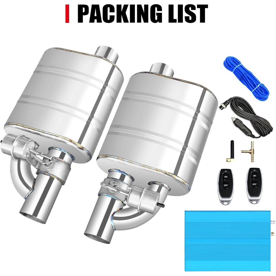 3 Inch Valvetronic Exhaust Cutout with Muffler Cat Back Exhaust System Valve Kit (2pcs) - Just Closeouts Canada Inc.