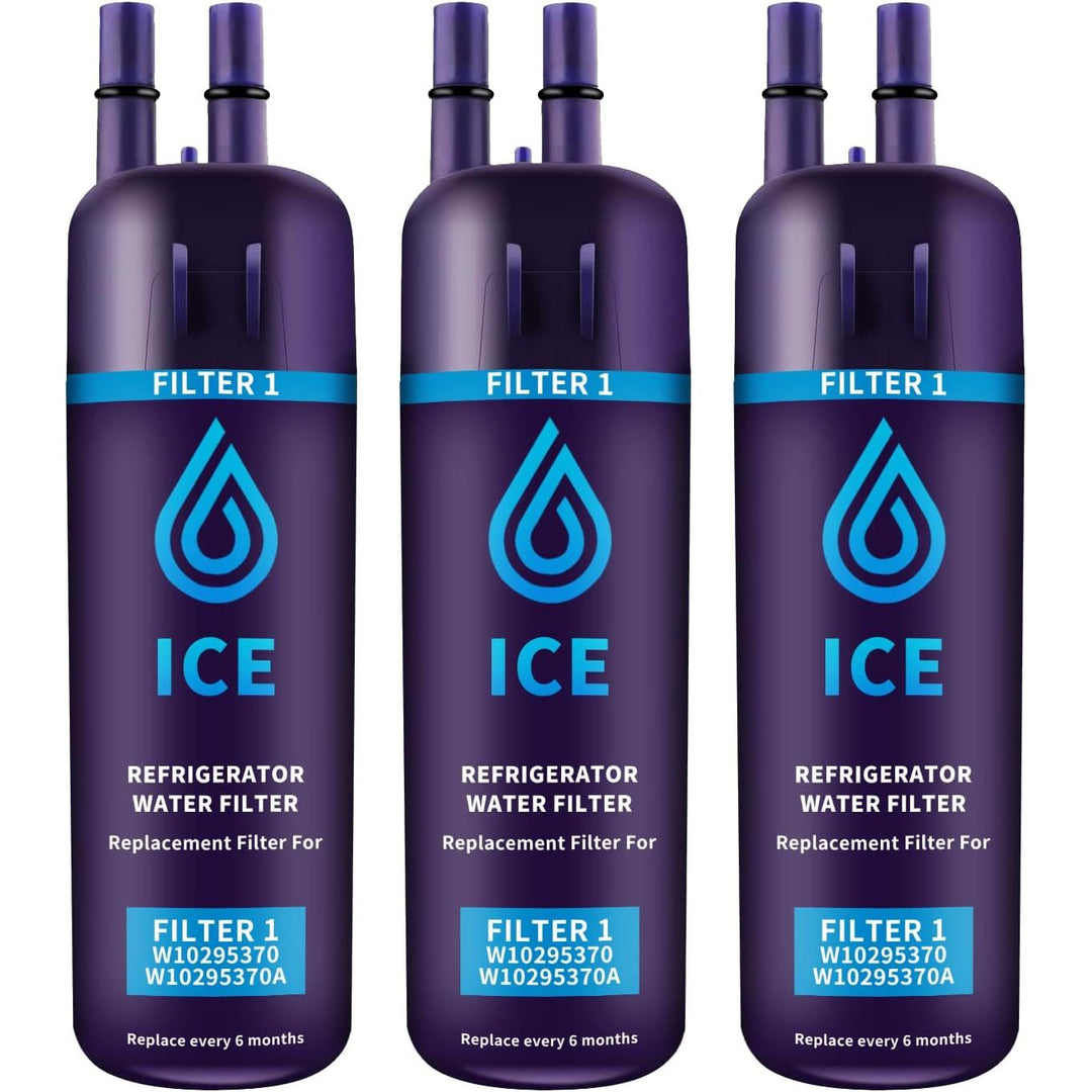 3 Pack W10295370a Refrigerator Water Filter Compatible with Whirlpool Water Filter 1,W10295370,EDR1RXD1,P4RFWB,Kenm0re 46 - 9081,Kenm0re 46 - 9930(Blue) - Just Closeouts Canada Inc.