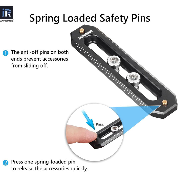 3 Packs Quick Release NATO Rail Set 45/65/85mm Long Lightweight NATO Rails with 1/4" Screws and Anti Drop Safety Pins for Camera Cage, Field Monitor Mount, NATO Clamp Top Handle Side Handle - Just Closeouts Canada Inc.X004S98EWV