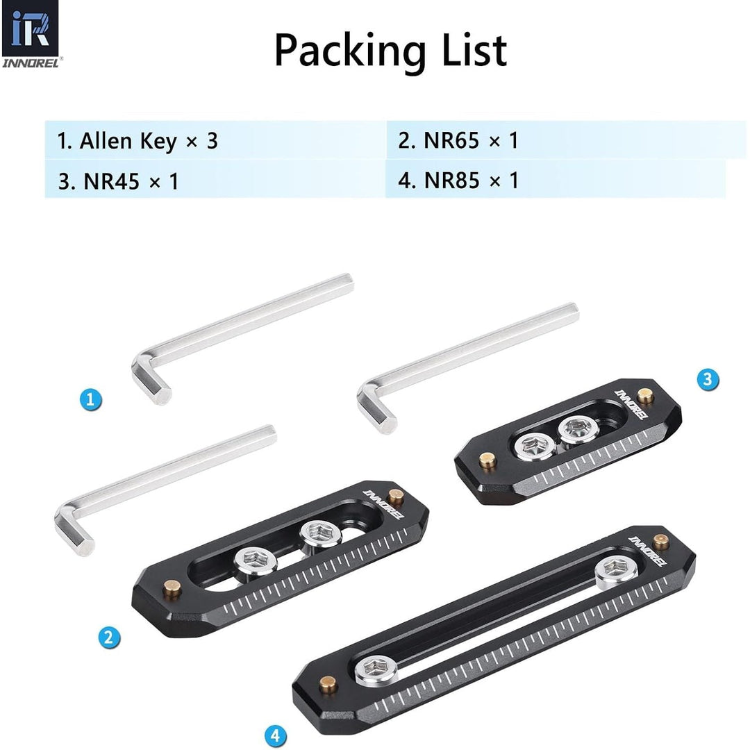 3 Packs Quick Release NATO Rail Set 45/65/85mm Long Lightweight NATO Rails with 1/4" Screws and Anti Drop Safety Pins for Camera Cage, Field Monitor Mount, NATO Clamp Top Handle Side Handle - Just Closeouts Canada Inc.X004S98EWV