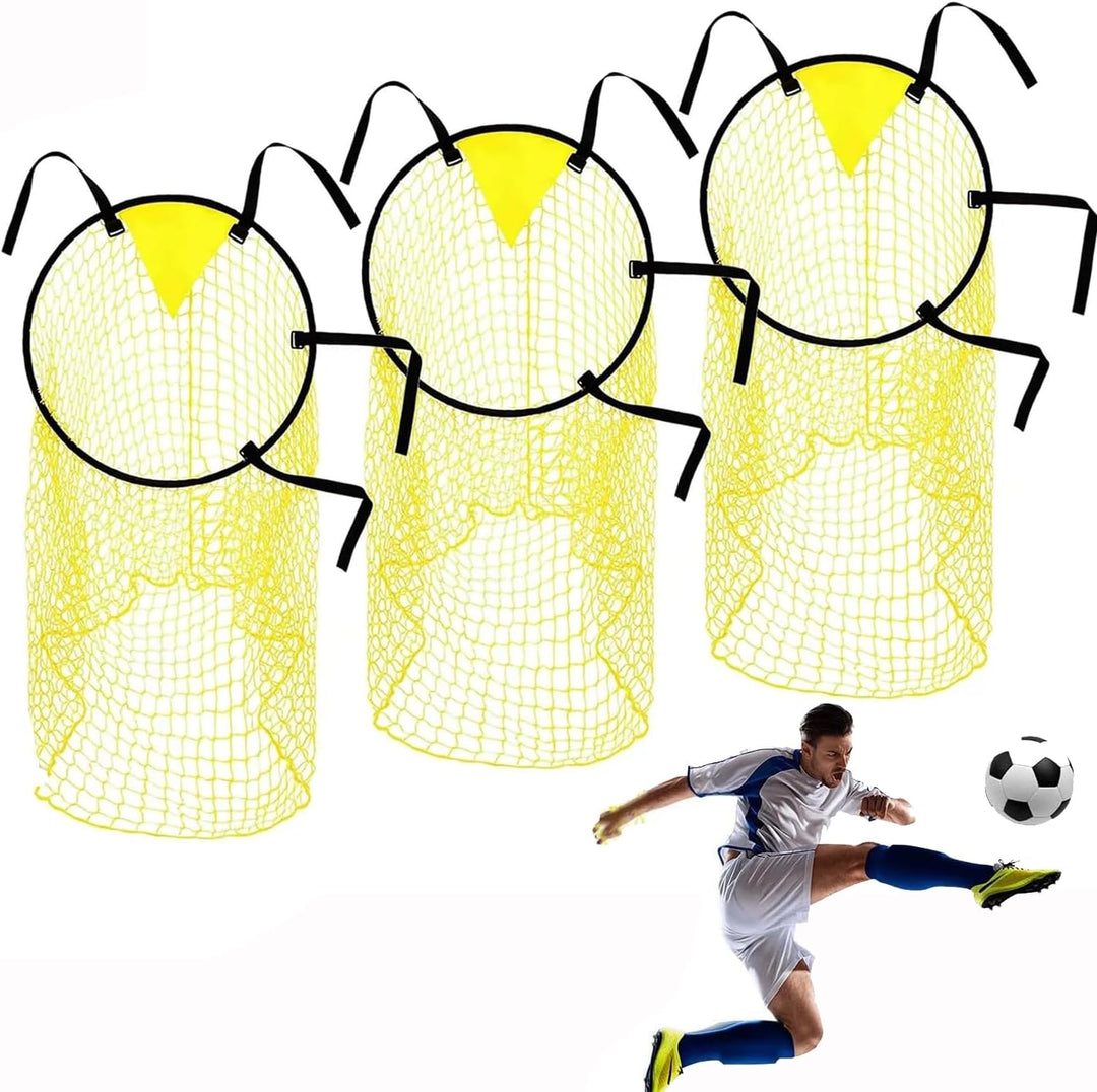 3 Yellow 45 cm Soccer Goal Target Nets - Just Closeouts Canada Inc.