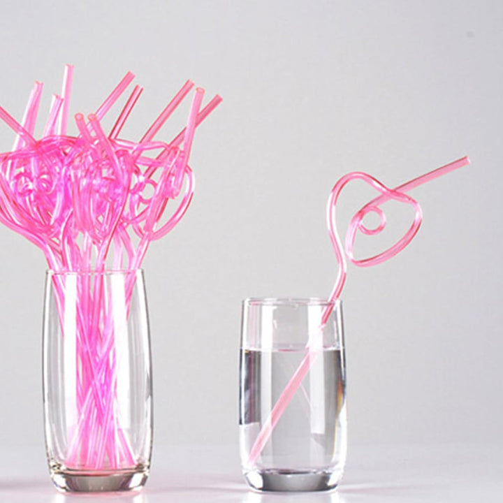 30 Assorted Reusable Curly Party Straws - Just Closeouts Canada Inc.