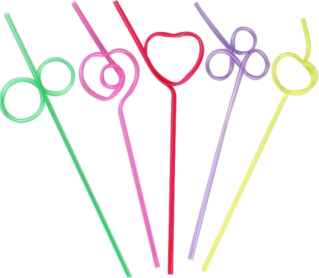30 Assorted Reusable Curly Party Straws - Just Closeouts Canada Inc.