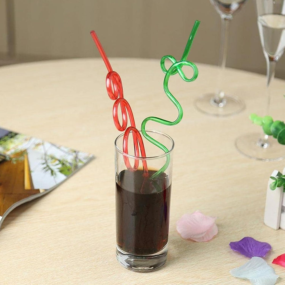 30 Assorted Reusable Curly Party Straws - Just Closeouts Canada Inc.