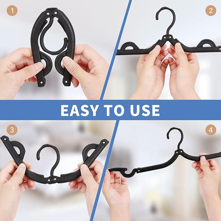 30 Black Foldable Travel Clothes Hangers - Just Closeouts Canada Inc.