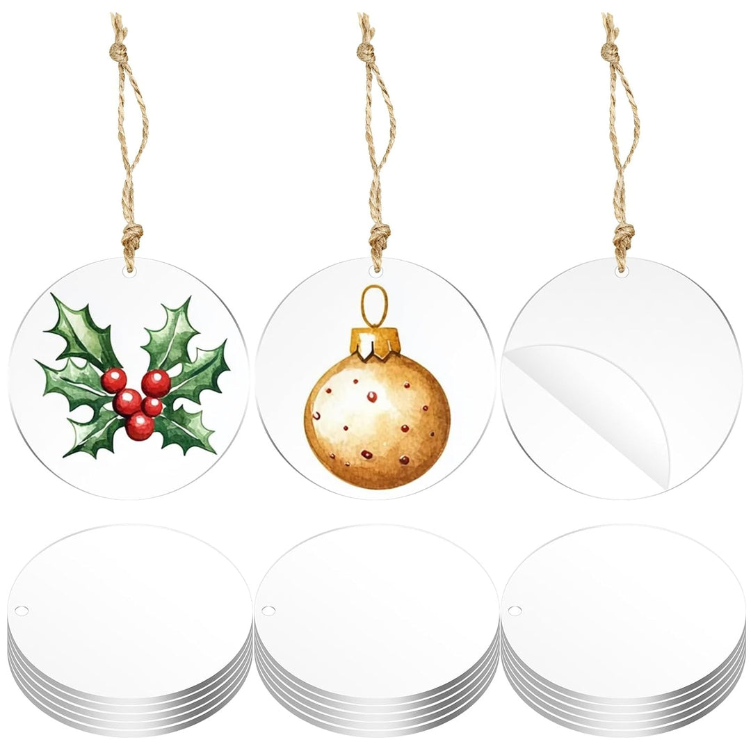 30 Clear Acrylic Round Blanks with Holes, 65 mm - Just Closeouts Canada Inc.X004M3454J