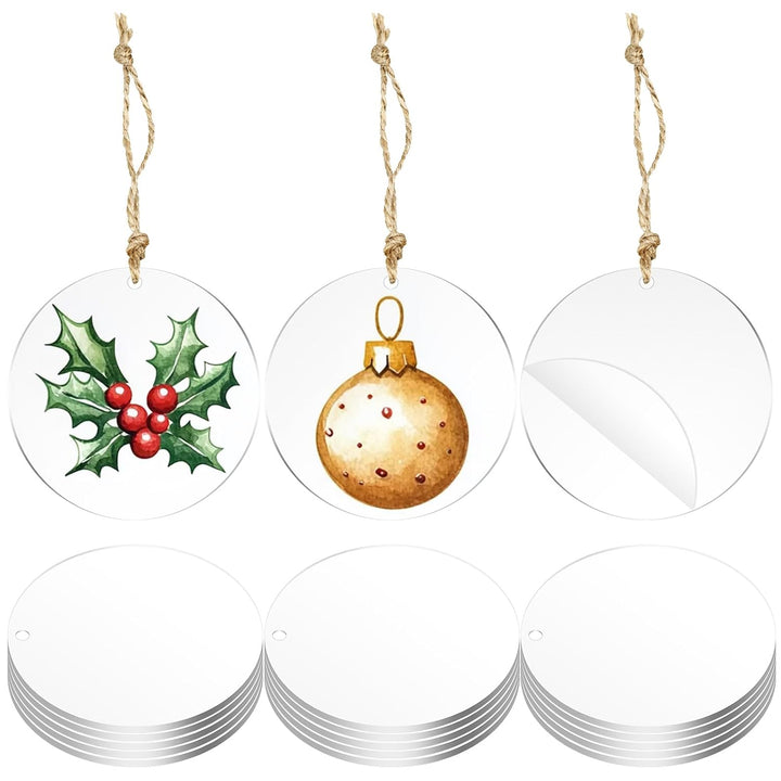 30 Clear Acrylic Round Blanks with Holes, 65 mm - Just Closeouts Canada Inc.X004M3454J