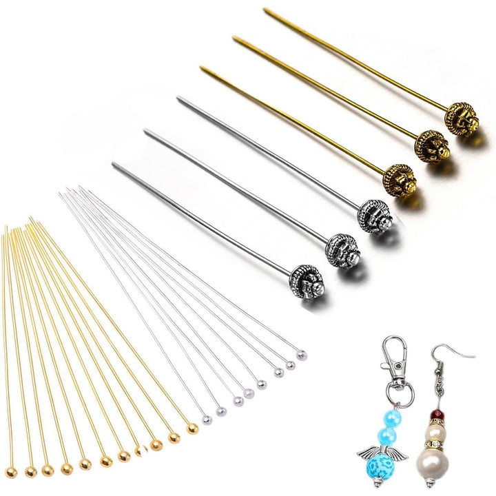 300 Gold and Silver Ball-Head and Flower-Head Jewelry Pins - Just Closeouts Canada Inc.
