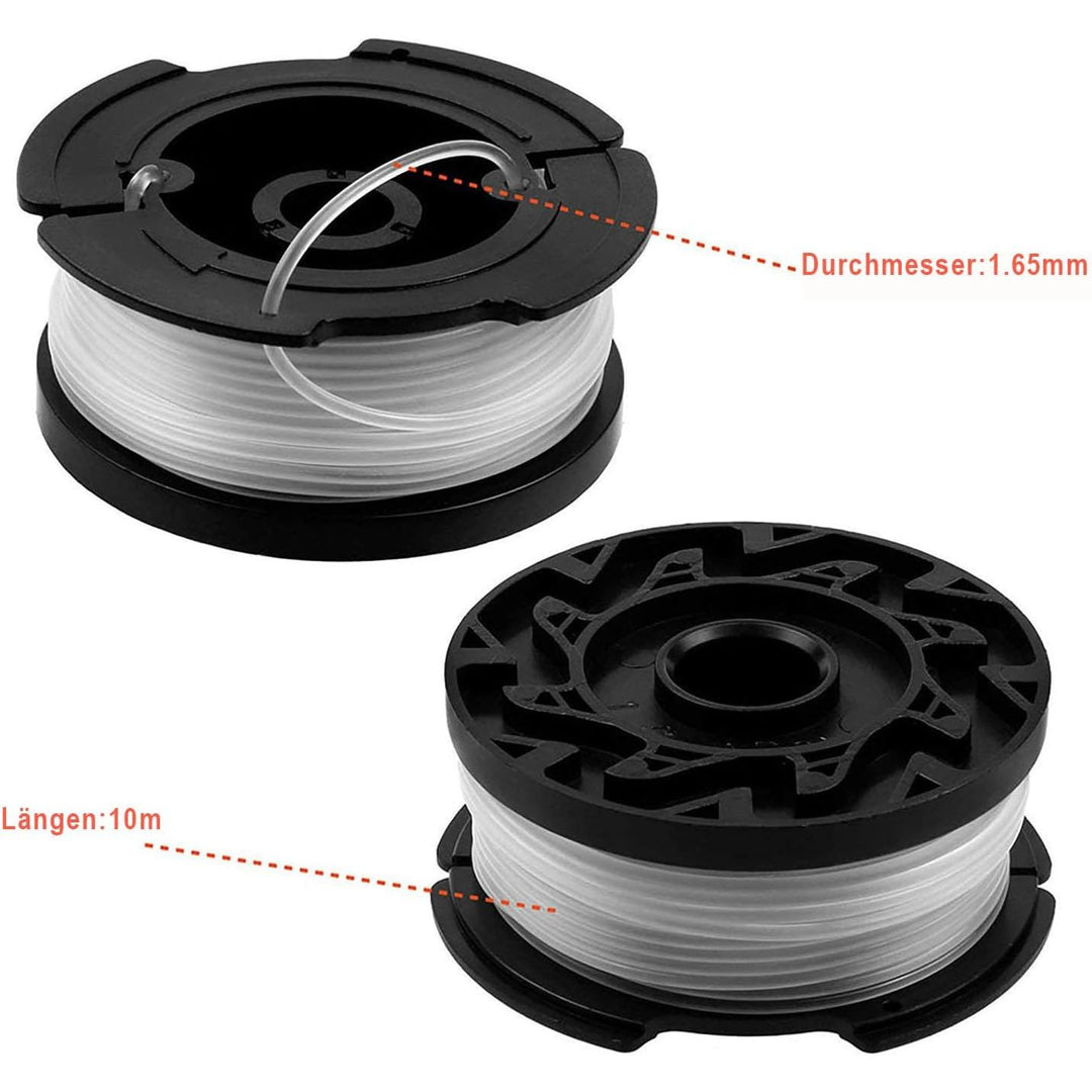 30ft 0.065” AF - 100 Replacement Spools for Black Decker GH900 GH600 LST522 LCC140 String Trimmer Weed Eater Refills Auto - Feed Spool(8 Replacement Spool, 1Cap,1 Spring) - Just Closeouts Canada Inc.