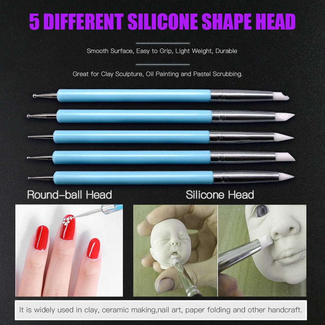 30Pcs Modeling Clay Sculpting Tools Kits, Ball Stylus Tool Handle Double-Sided Set Dual-End Dotting Tools Plastic Ball Rod Stylus Modeling Tools, Clay Roller, Clay Scarpe - Just Closeouts Canada Inc.X002M0XL0N