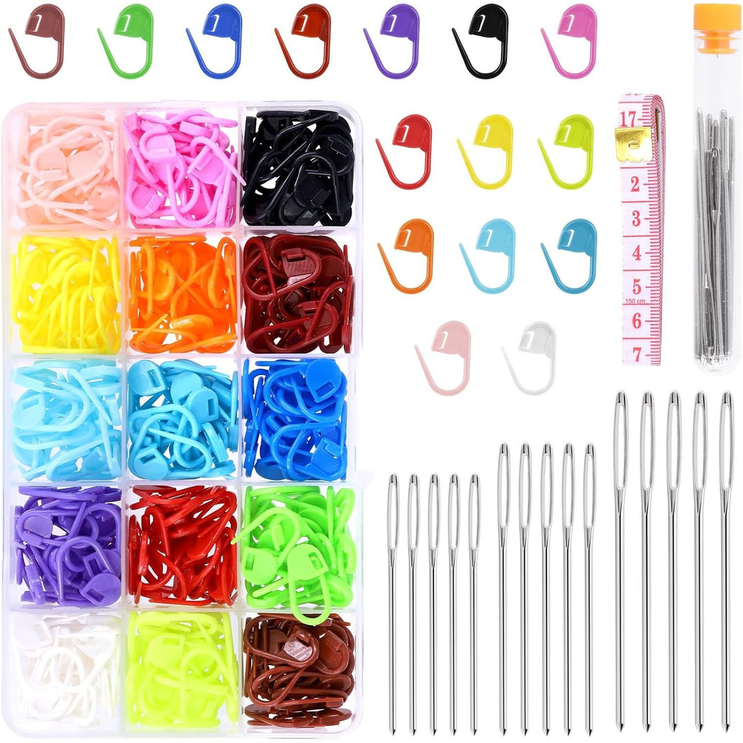 316-Piece Knitting Stitch Marker Set with Needles and Ruler - Just Closeouts Canada Inc.X003RBP78F