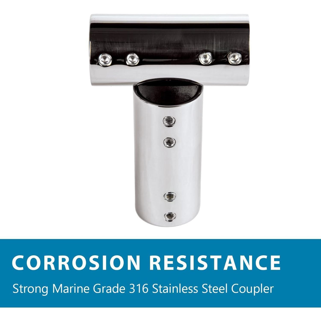 316 Stainless Steel Straight Handrail Connectors – 25 mm, 2 Pack - Just Closeouts Canada Inc.