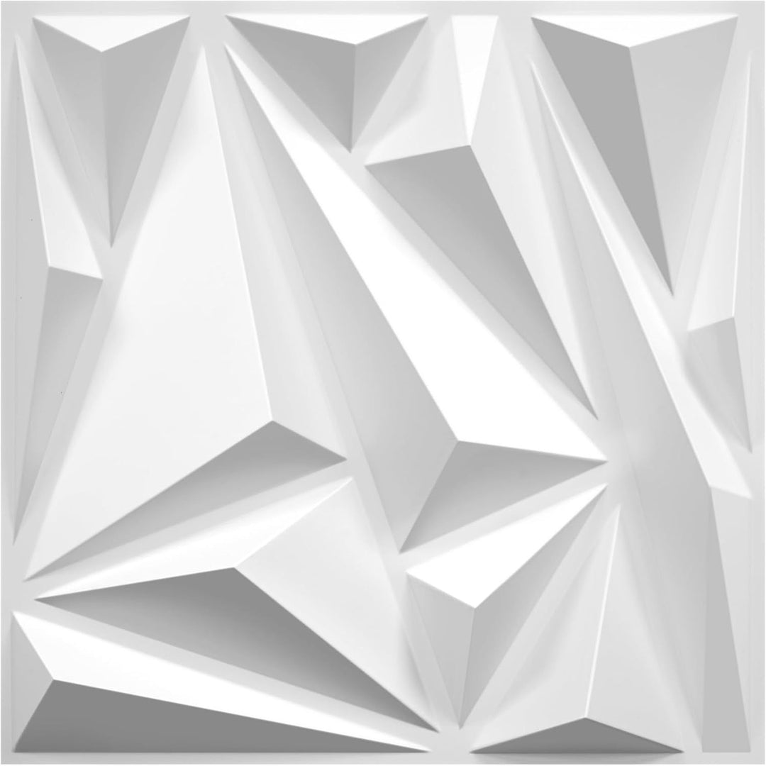 33-Piece White Diamond 3D Wall Panel Set, 12 x 12 in. - Just Closeouts Canada Inc.