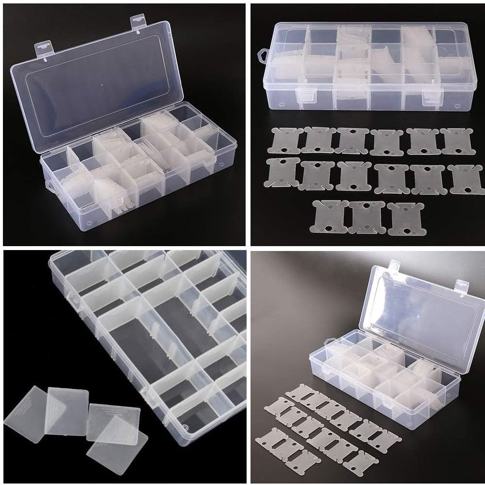 36-Grid Embroidery Floss Organizer Set with 200 Bobbins and 2 Winders - Just Closeouts Canada Inc.