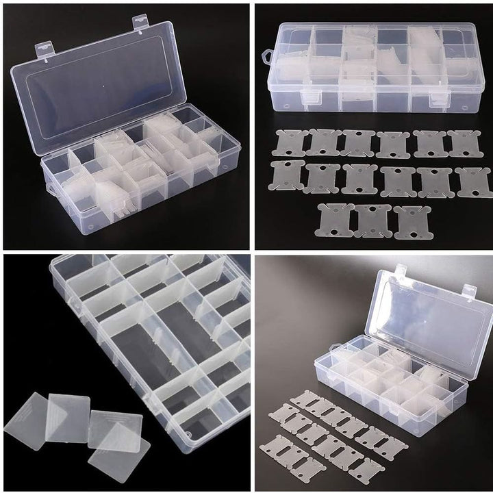 36-Grid Embroidery Floss Organizer Set with 200 Bobbins and 2 Winders - Just Closeouts Canada Inc.
