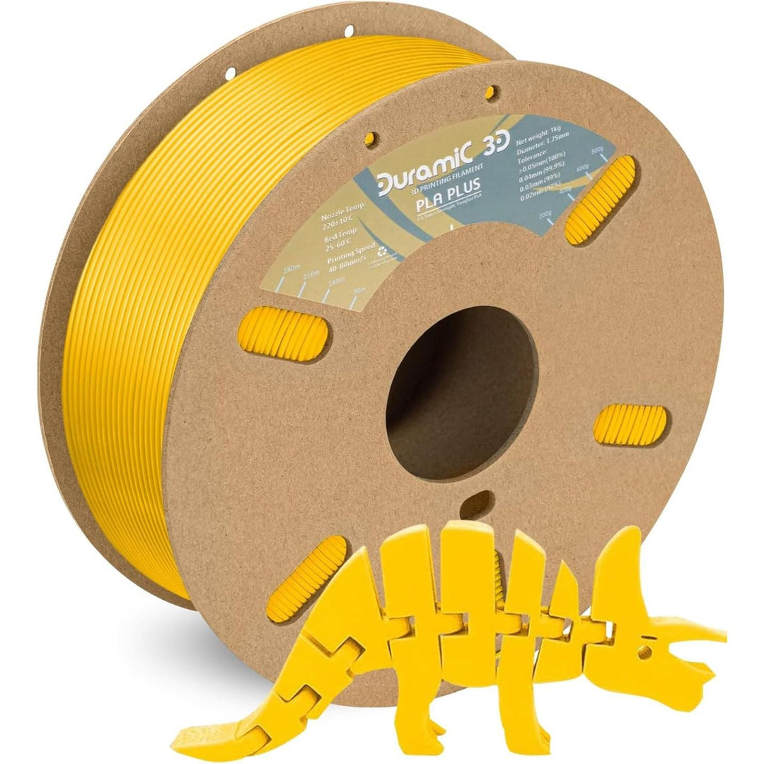 3D PLA Plus (PLA+) Filament 1.75mm Yellow 1kg, 3D Printer Filament Tough PLA Pro 8 Times Strength, Cardboard Spool 3D Printing Filament PLA + Dimensional Accuracy 99% +/ - 0.03 mm - Just Closeouts Canada Inc.