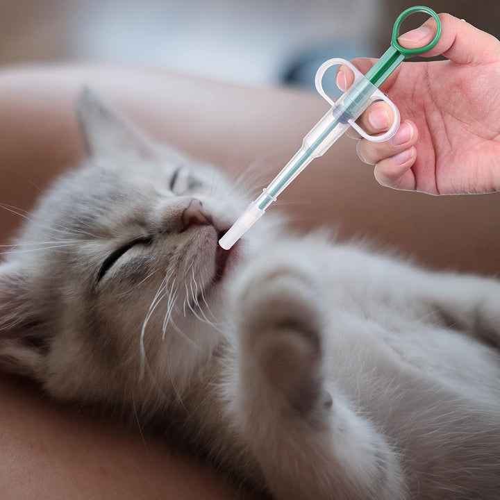 3X Pet Pill Feeder - Medicine Dispenser Tool - Syringe Popper for Tablet, Pill, Capsules - Use for Water, Milk Formula, Powder - Ideal for Kittens, Puppies, Dogs, Cats, Newborn Animals - Just Closeouts Canada Inc.