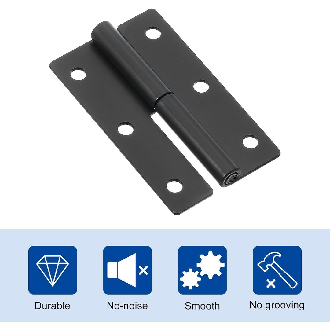 4 Black 2.5-Inch Left-Hand Lift-Off Door Hinges - Just Closeouts Canada Inc.