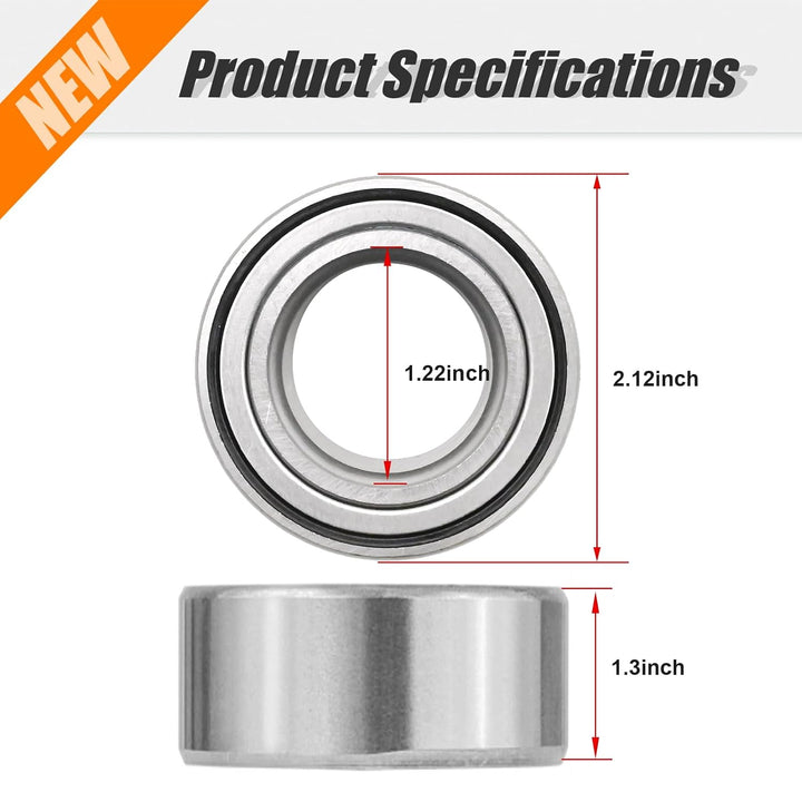 4 Pack 93305 - 00601 - 00 Front and Rear Wheel Bearing Kit, Replacement for Yamaha Big Bear 400 YFM400 Grizzly 350 400 450 550 Kodiak 400 450 700, Replace 93305 - 00602 - 00 - Just Closeouts Canada Inc.
