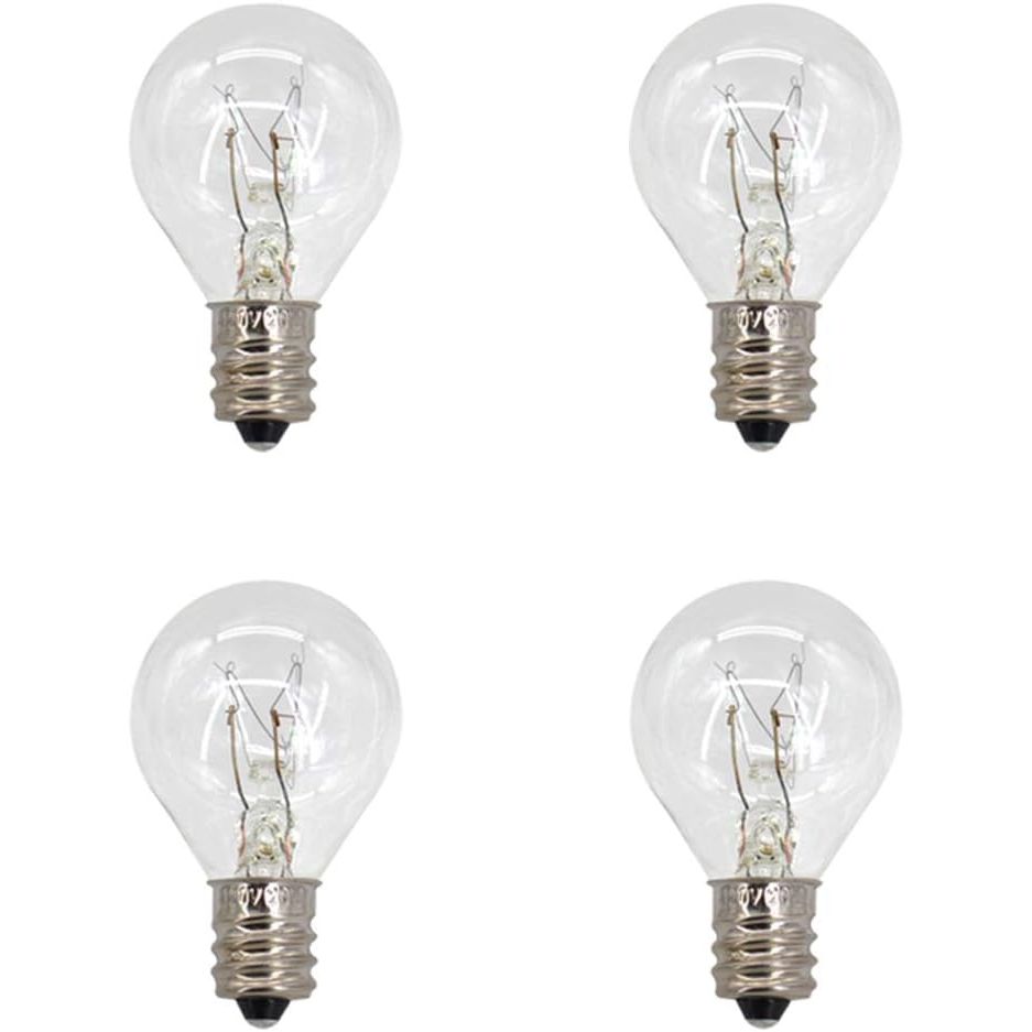 4 Pack Wax Warmer Bulbs,20 Watt Bulbs for Middle Size Scentsy Warmers,G30 Globe E12 Incandescent Candelabra Base Clear Light Bulbs for Candle Wax Warmer,Long Last Lifespan - Just Closeouts Canada Inc.