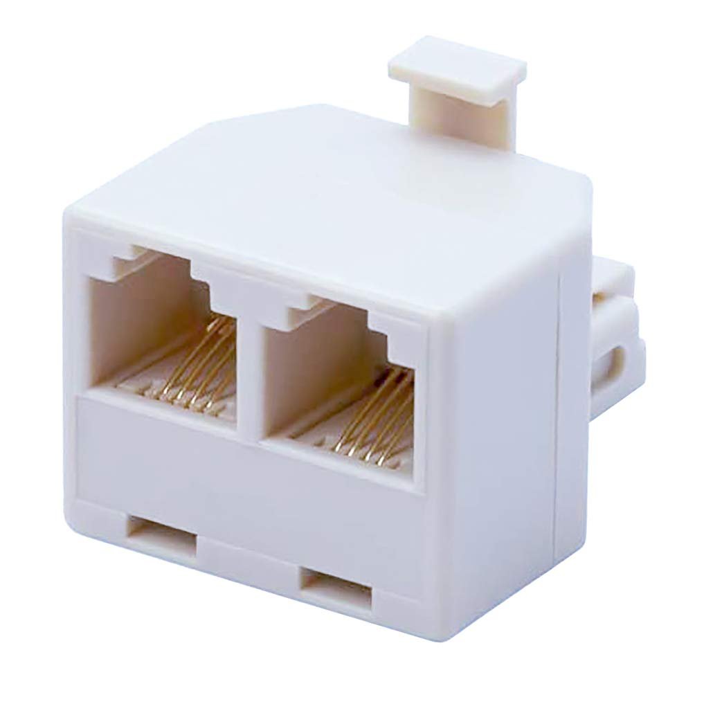 4-Pack White RJ11 6P4C 1-to-2 Telephone Splitters - Just Closeouts Canada Inc.