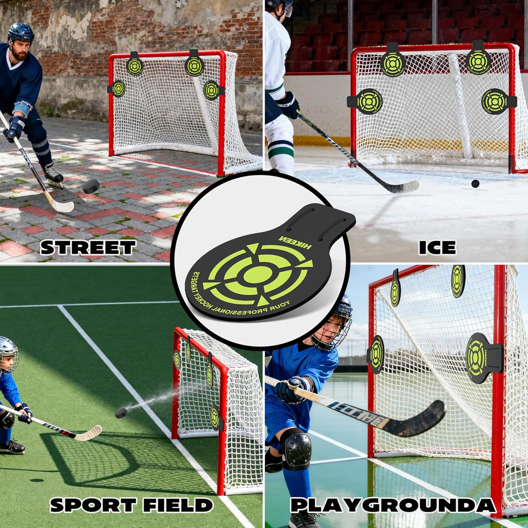 4 Pcs Professional Hockey Targets - Durable 5mm Thick PVC Goal Targets Can Withstand Powerful Shooting_Ideal Training Equipment for Hockey, Lacrosse, Soccer Accuracy Practice - Just Closeouts Canada Inc.X004TY675B