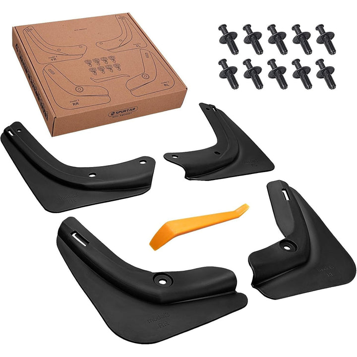 4 PCS Splash Guards for Tesla Model 3 Mud Flaps 2023-2019 No Drilling Car Fender Compatible with Model 3 2023 2022 2021 2020 2019 Upgraded Front and Rear Car Mud Flaps Black - Just Closeouts Canada Inc.
