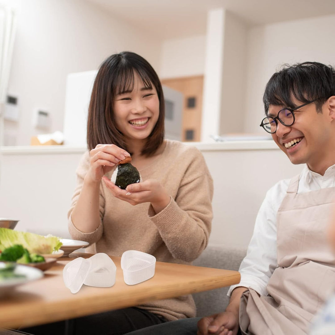 4 Pcs Triangle Onigiri Mold with Metre Paddle, 2 Sizes Sushi Moulds Food Grade Rice Ball Maker Mold Nigiri Mould for Kitchen DIY Cooking Lunch Bento Picnic Restaurant - Just Closeouts Canada Inc.