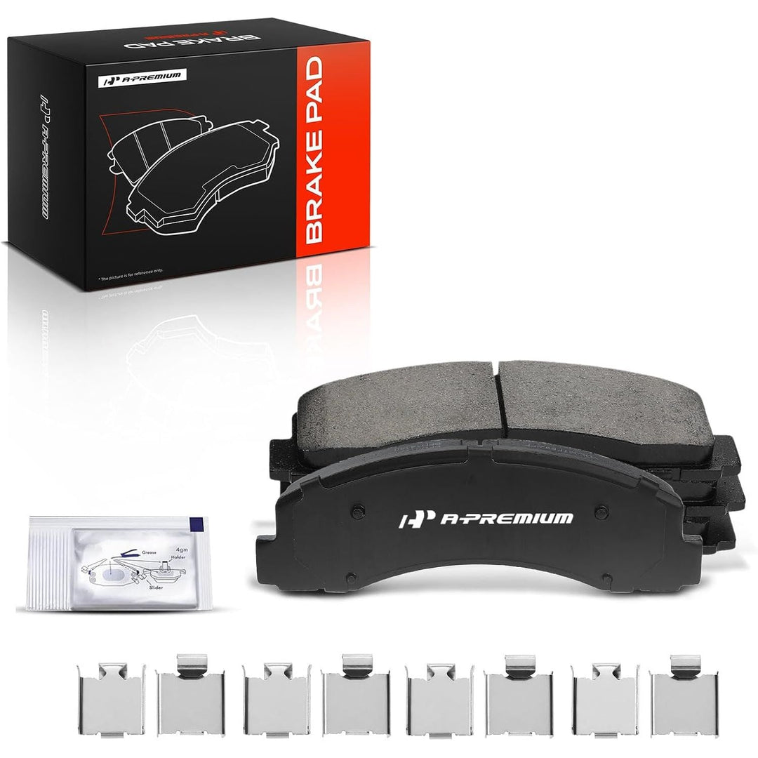 4-Piece Front Ceramic Brake Pad Set with Hardware for Ford F-150, Expedition & Lincoln Navigator - Just Closeouts Canada Inc.