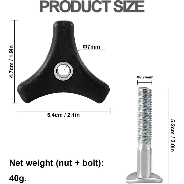 4-Set Lawn Mower Handle Bolt and T-Handle Nut Kit - Just Closeouts Canada Inc.