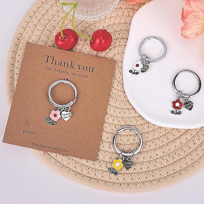 4 Set Thank You Gifts Keychain, Appreciation Gifts for Coworkers and Teachers, Christmas Gifts Thank You for Helping Me Grow Keychain - Just Closeouts Canada Inc.X004RUP6GN
