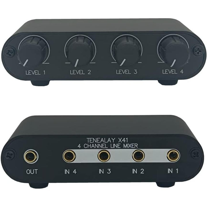 4 Way Audio mixer Stereo line levels control Box mini passive mixer (X41) - Just Closeouts Canada Inc.