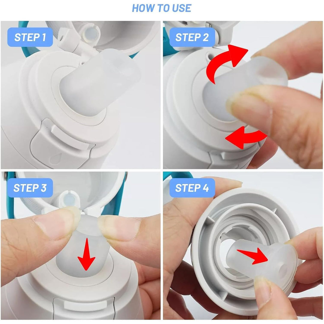 4 White Silicone Water Bottle Bite-Valve Replacements - Just Closeouts Canada Inc.