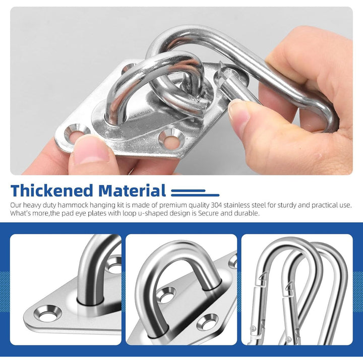 40-Piece M5 Stainless Steel Pad-Eye and Snap Hook Kit - Just Closeouts Canada Inc.X004I4C7X3