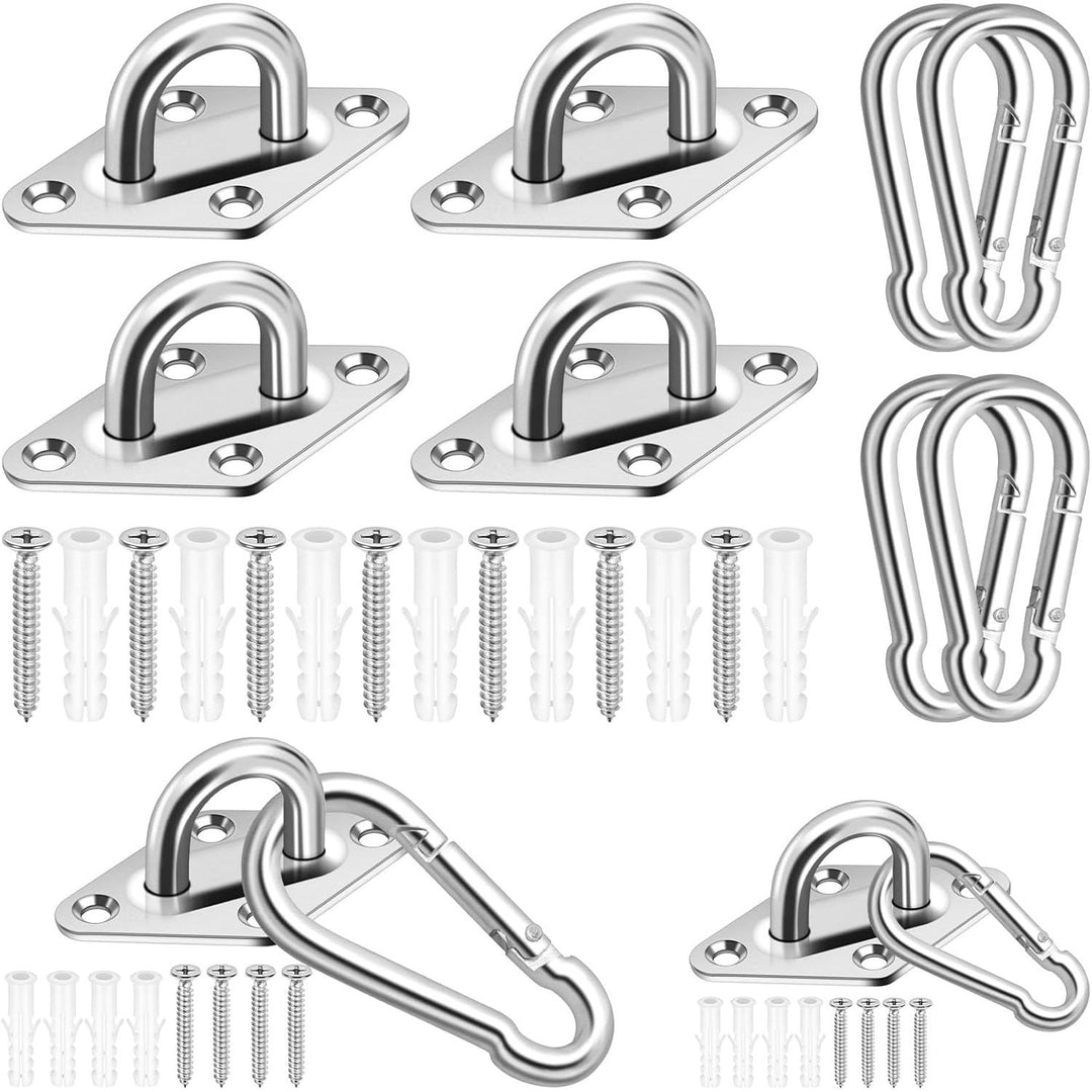 40-Piece M5 Stainless Steel Pad-Eye and Snap Hook Kit - Just Closeouts Canada Inc.X004I4C7X3