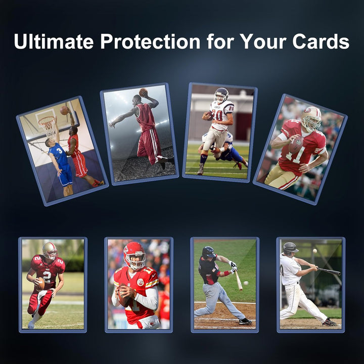 400 Card Sleeves Hard Plastic, 3"x4" Hockey Card Protectors Hard Plastic for Baseball, Hockey and Trading Cards (200 Hard Sleeves + 200 Clear Sleeve) - Just Closeouts Canada Inc.