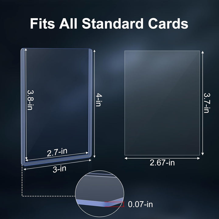 400 Card Sleeves Hard Plastic, 3"x4" Hockey Card Protectors Hard Plastic for Baseball, Hockey and Trading Cards (200 Hard Sleeves + 200 Clear Sleeve) - Just Closeouts Canada Inc.
