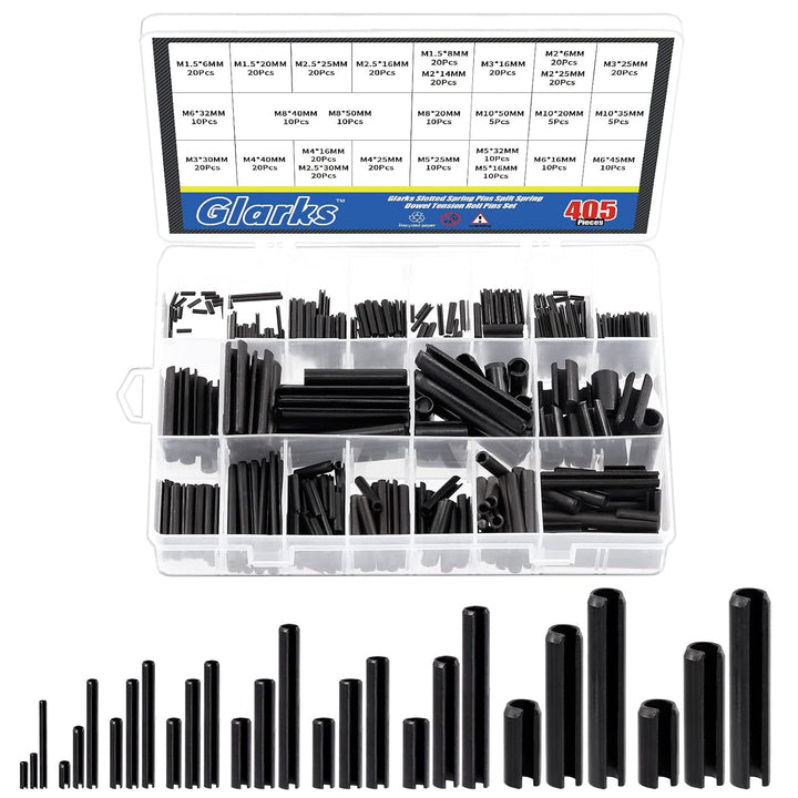405-Piece Slotted Spring Roll Pin Assortment, 27 Sizes - Just Closeouts Canada Inc.X0037GZ07X