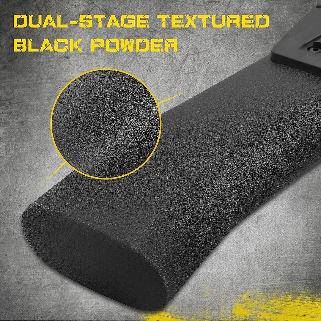 4.3 Inches Oval Tube Bar Running Boards Compatible with 2019 - 2025 Dodge Ram 1500 Crew Cab New Body Style(Excl. Ram 2500 3500). Running Boards and Carbon Steel Side Steps Nerf Bars. - Just Closeouts Canada Inc.