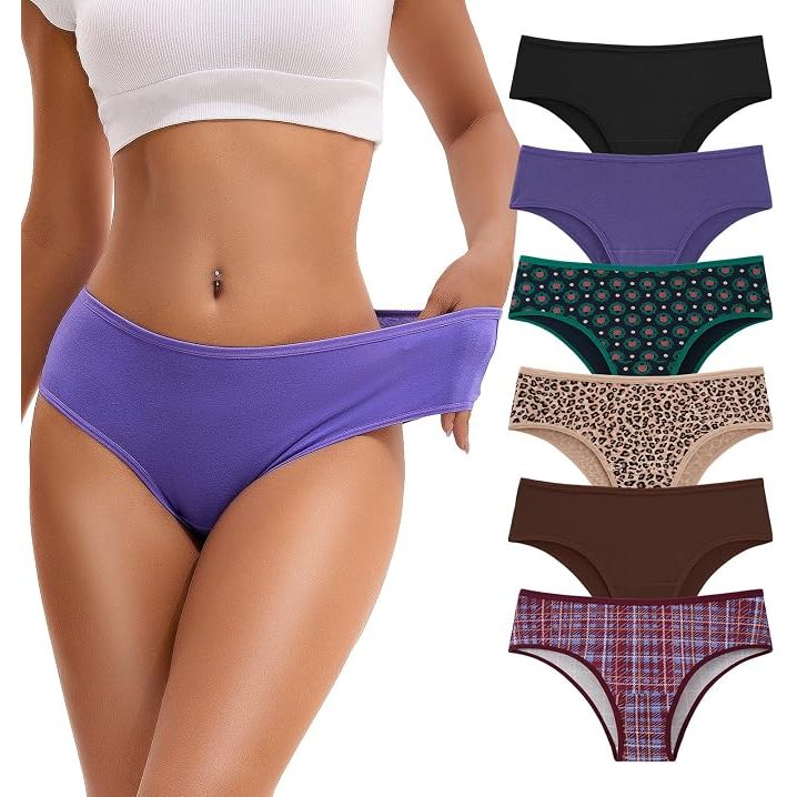492 INNERSY Women's Breathable Cotton Cheeky Underwear Stylish Hipster Panties 6-Pack XL - Just Closeouts Canada Inc.X004BTUKTN