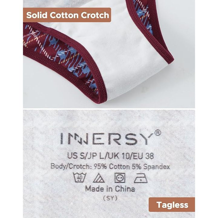 492 INNERSY Women's Breathable Cotton Cheeky Underwear Stylish Hipster Panties 6-Pack XL - Just Closeouts Canada Inc.X004BTUKTN