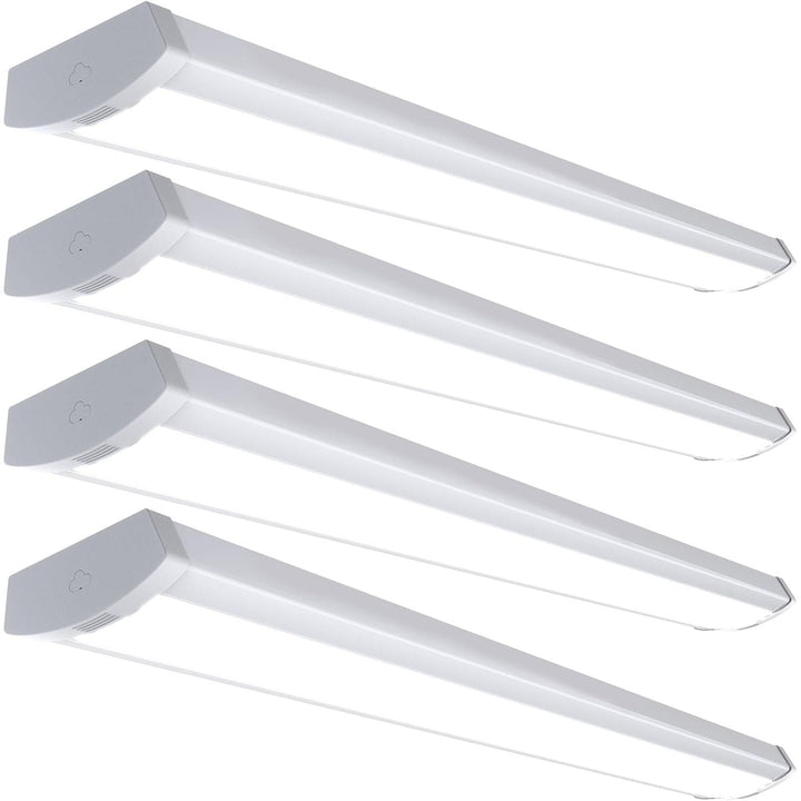 4FT 60W LED Wraparound Light, 6600lm Linkable 60W/50W/40W 5000K Led Shop Lights Surface Mounting, ETL,AC120V LED Ceiling Office Wrap Light for Kitchen, Hallway, Fluorescent Replacement, 4P - Just Closeouts Canada Inc.