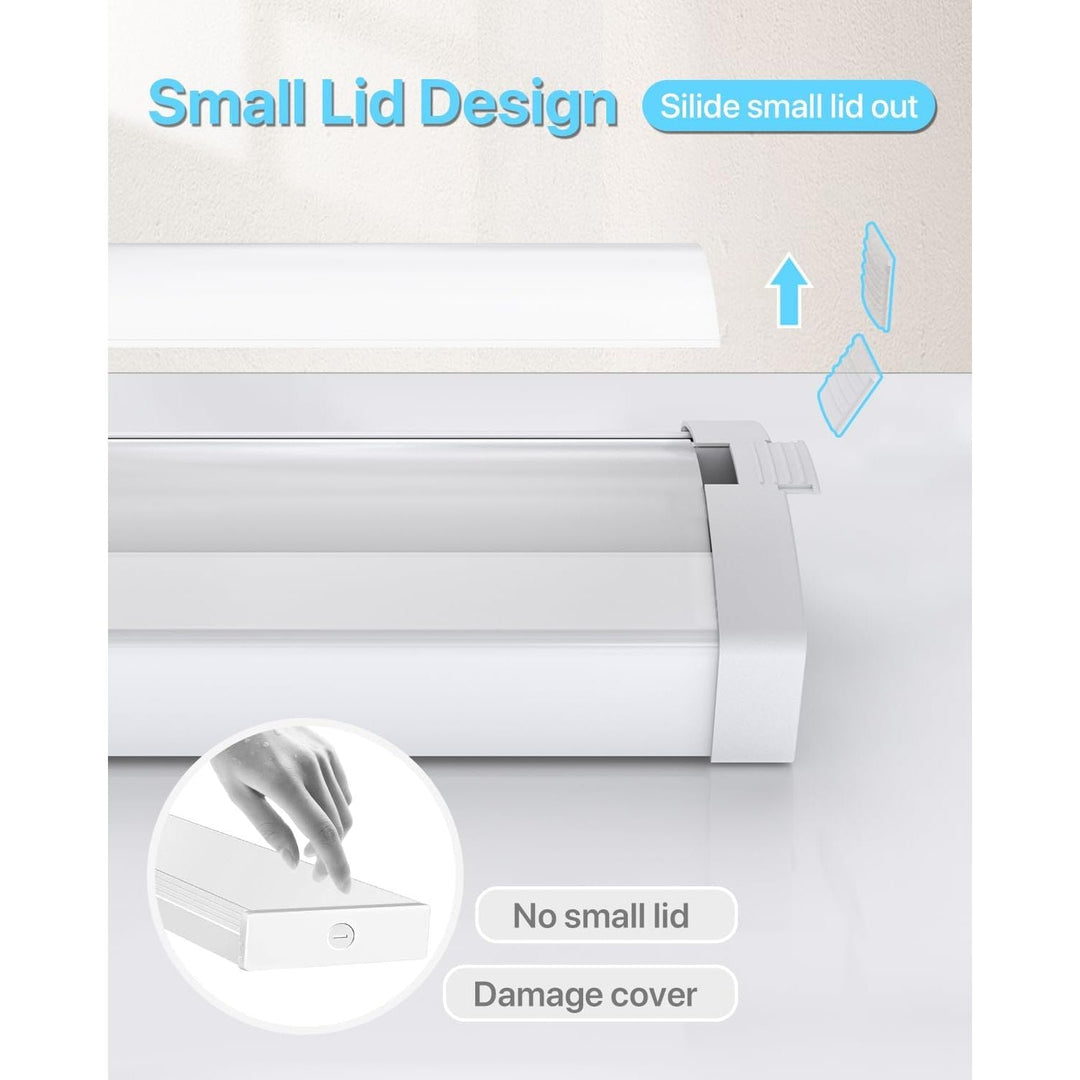 4FT 60W LED Wraparound Light, 6600lm Linkable 60W/50W/40W 5000K Led Shop Lights Surface Mounting, ETL,AC120V LED Ceiling Office Wrap Light for Kitchen, Hallway, Fluorescent Replacement, 4P - Just Closeouts Canada Inc.